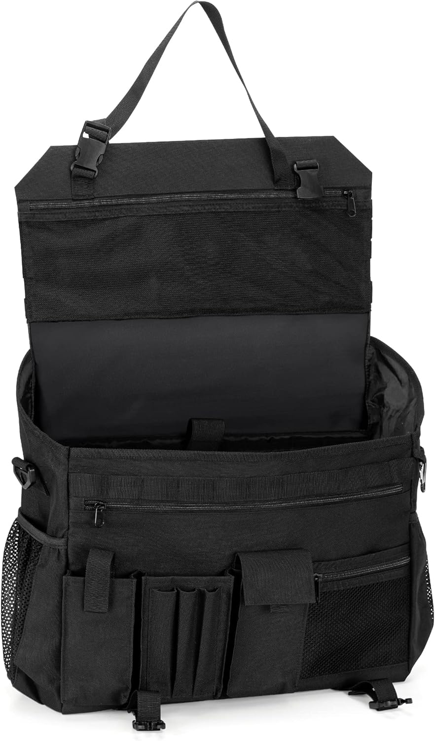 Black Patrol Bag with Molle Webbing L525