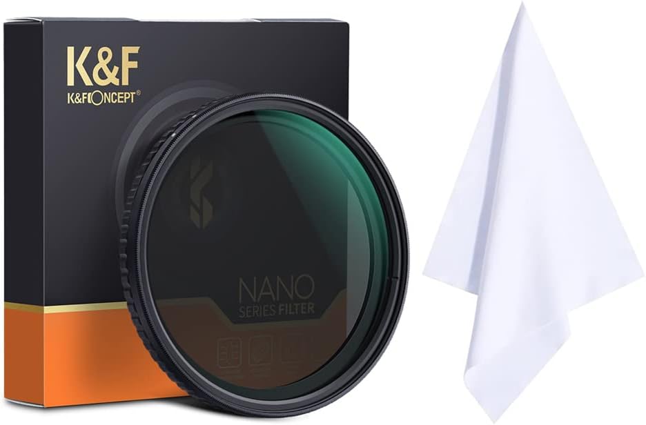 82mm Variable Neutral Density Filter ND2-ND32 with Cleaning Cloth Z845
