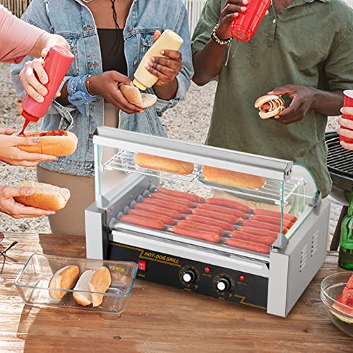 12 Hot Dog Capacity 5 Rollers Stainless Steel Hot Dog Roller F399