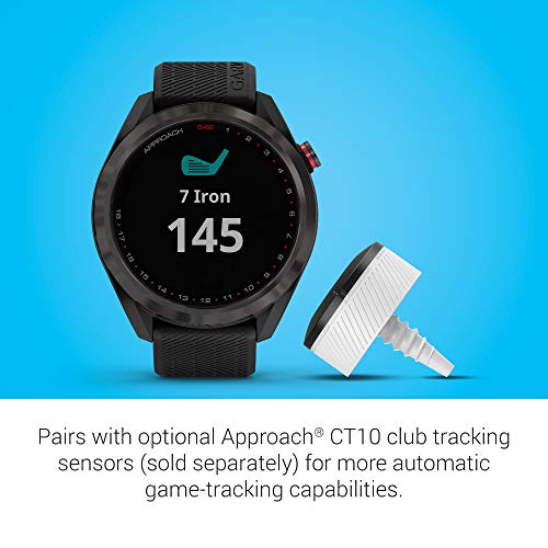 Golf Smartwatch with 1.3" Color Touchscreen and Scratch-Resistant Ceramic Bezel W4574