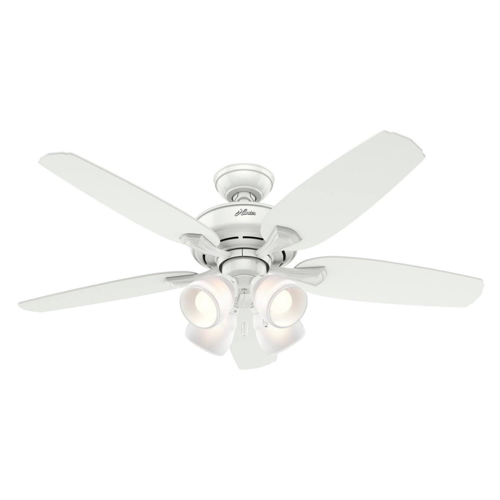 52 in. LED Indoor Snow White Ceiling Fan with Light E537001