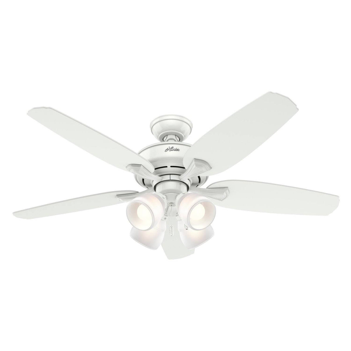 52 in. LED Indoor Snow White Ceiling Fan with Light E537001