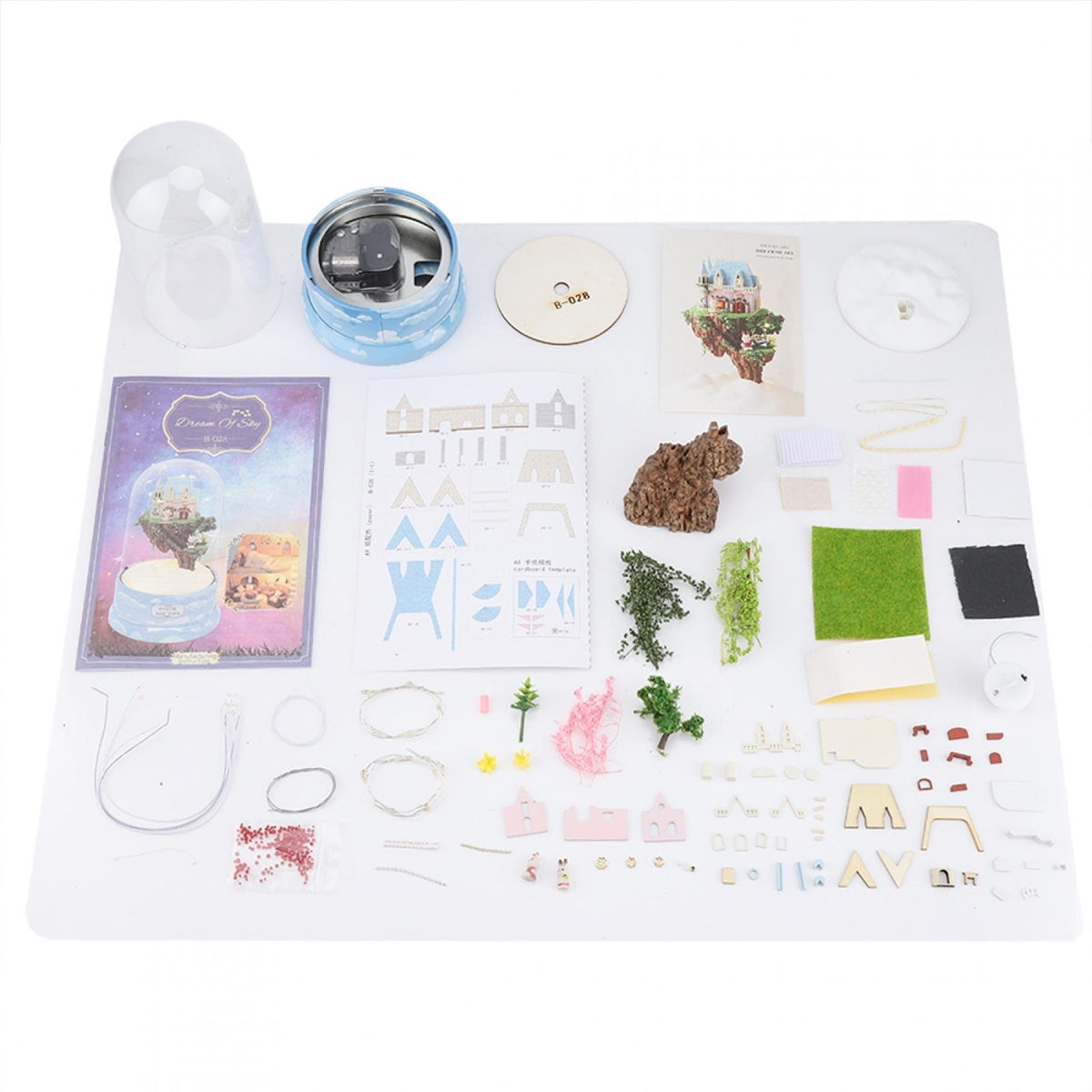 Dollhouse Miniature Model with Dust Cover Music Box U54086