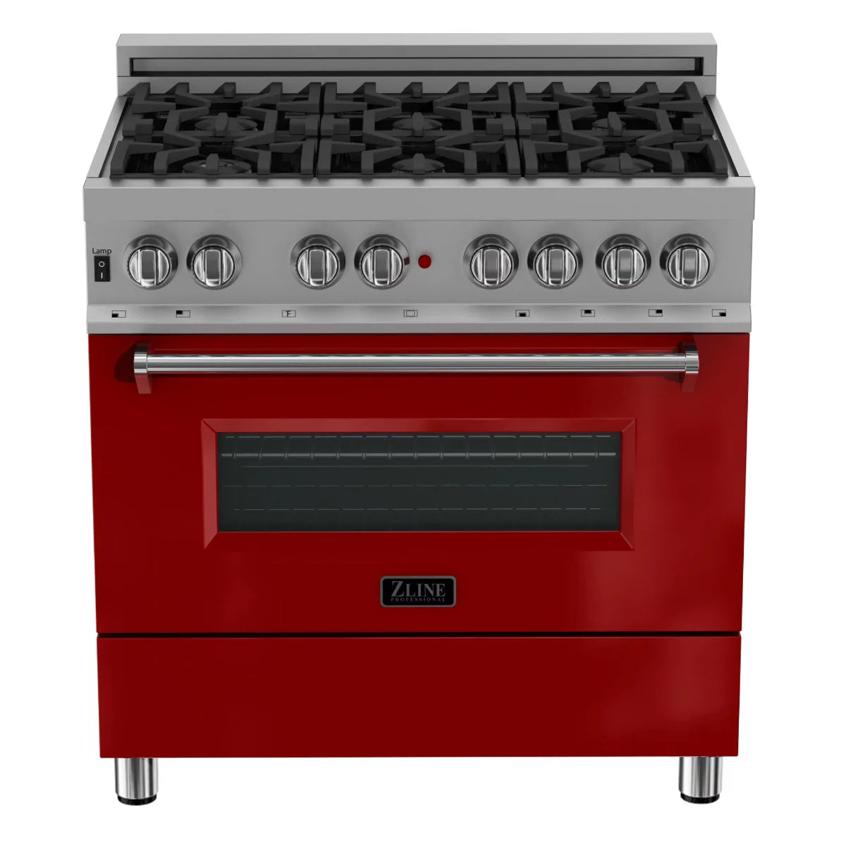36 in. Dual Fuel Range with Red Gloss Door Q15421