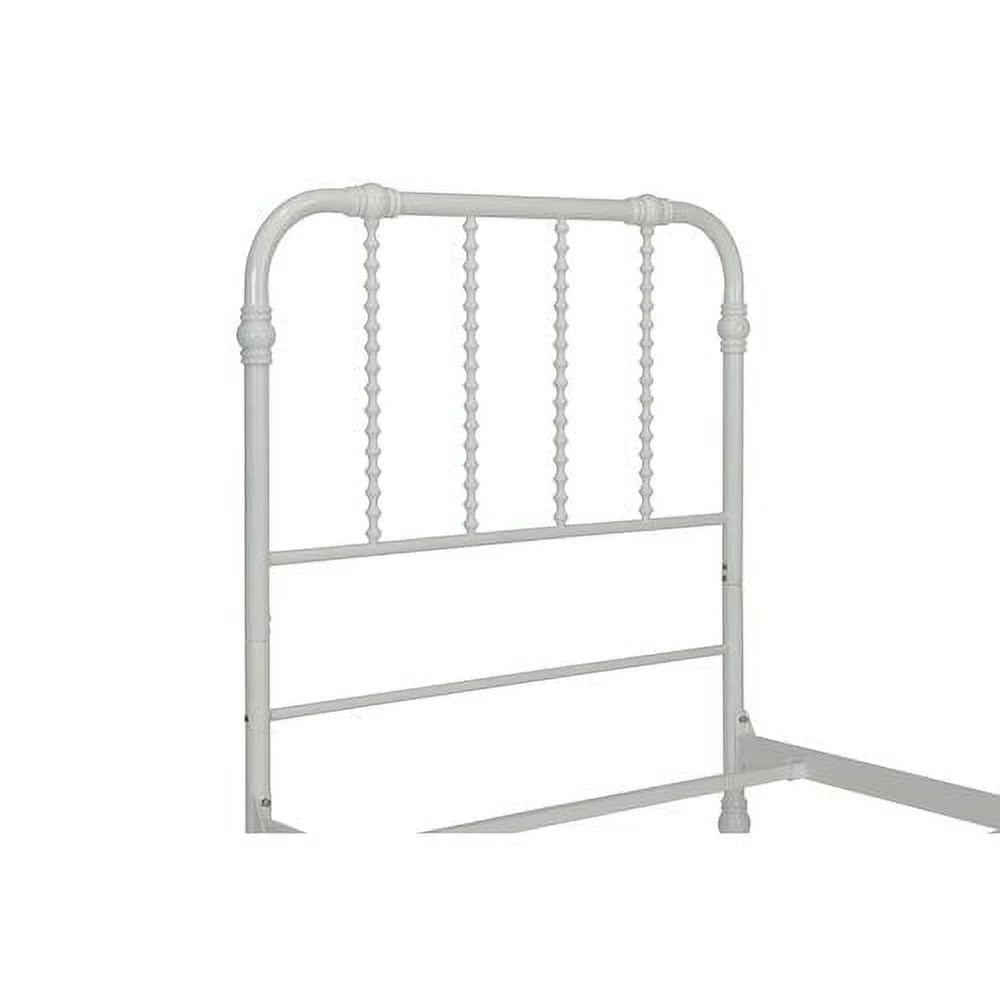 White Twin Metal Bed Frame with Headboard Z9982