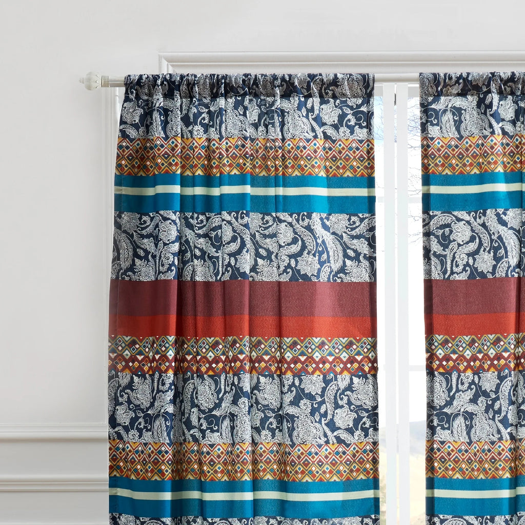 Boho Curtain Panels Set of 2 84x84 inches E74778