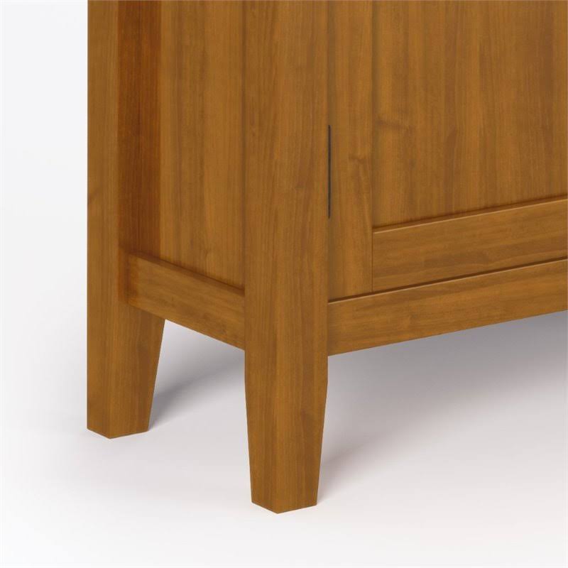 Solid Wood Low Storage Cabinet in Light Golden Brown L572