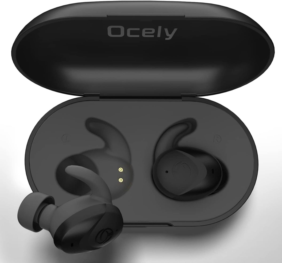 Wireless Sports Earbuds Bluetooth 5.2 IPX7 Waterproof Black Pack of 2 C608