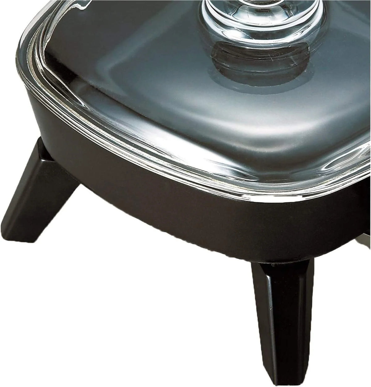 6" Non-Stick Electric Skillet with Glass Lid, Black Y32404