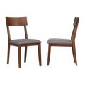 Mid Century Danish Walnut Upholstered Side Chair Set Of 2 I464
