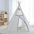 White Natural Cotton Canvas Kids Tent with Carry Case X8028