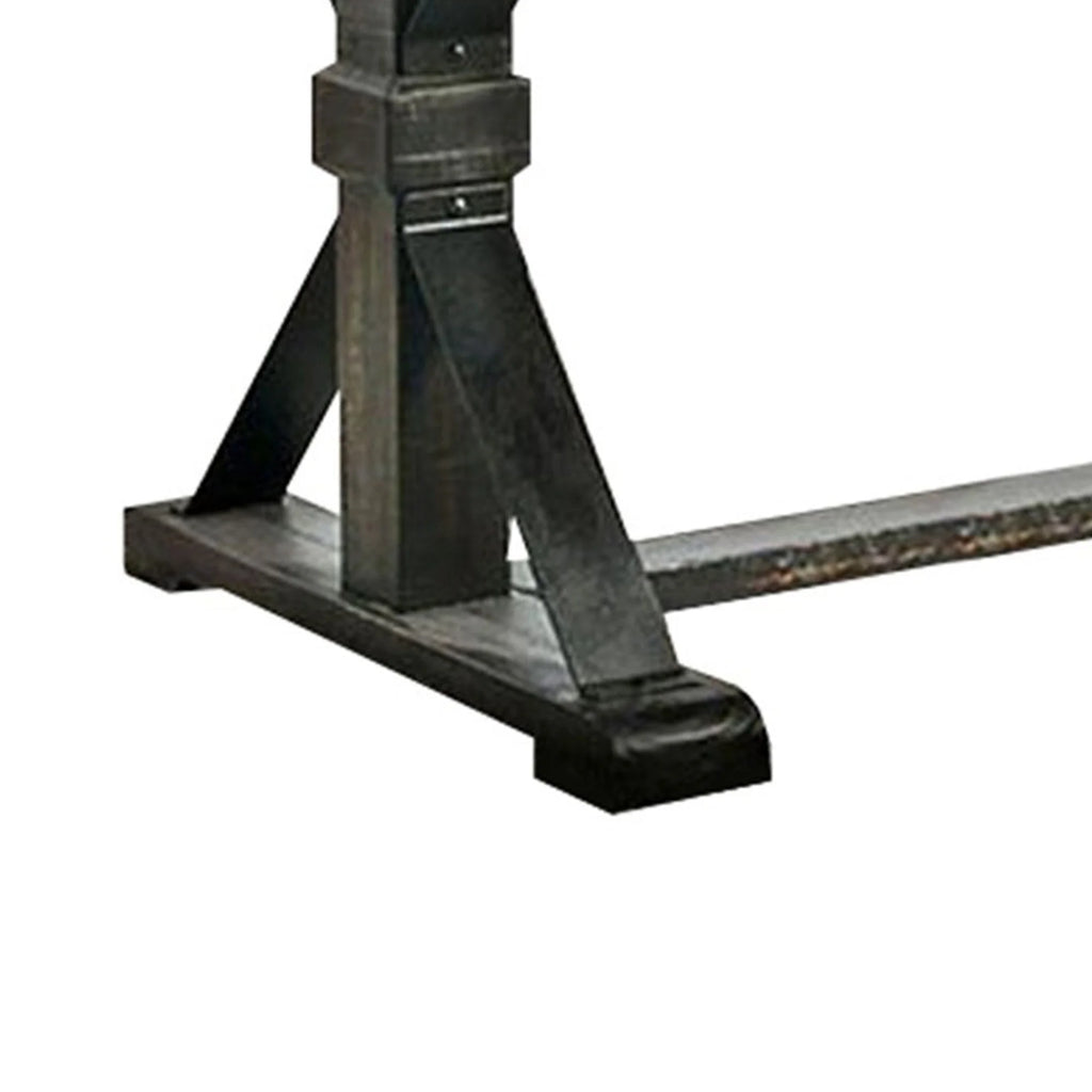 Antique Black Dining Table With Trestle Base E685968