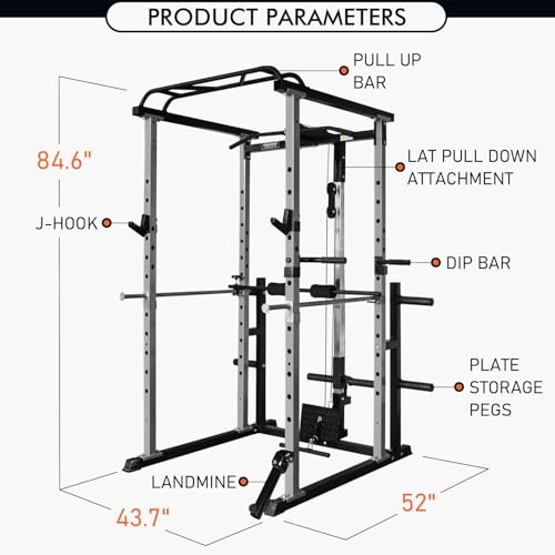 Power Cage with Cable Crossover and Squat Rack K268791