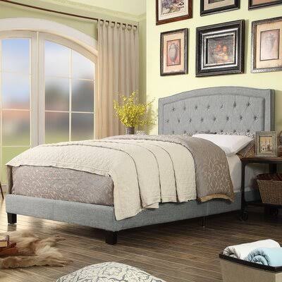 Gray Upholstered Standard Bed C982