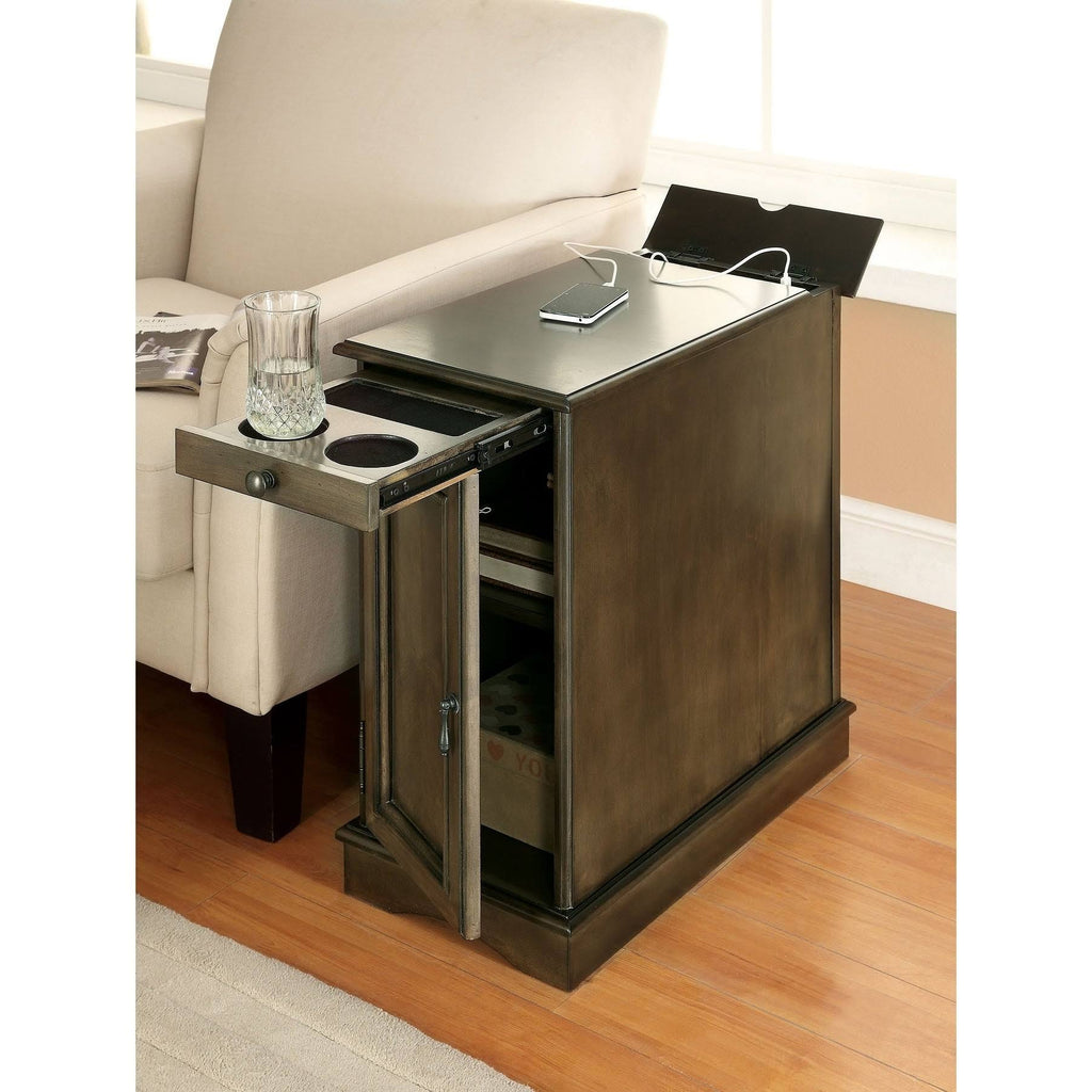 Cherry Side Table with USB R994649