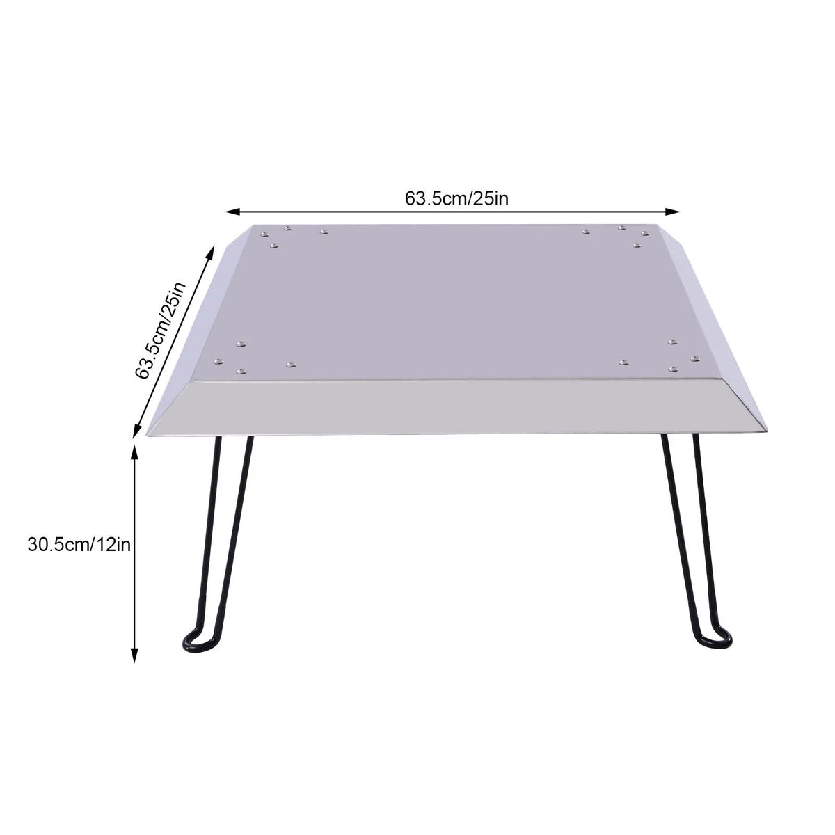 Stainless Steel Square Fire Pit Heat Deflector A673256