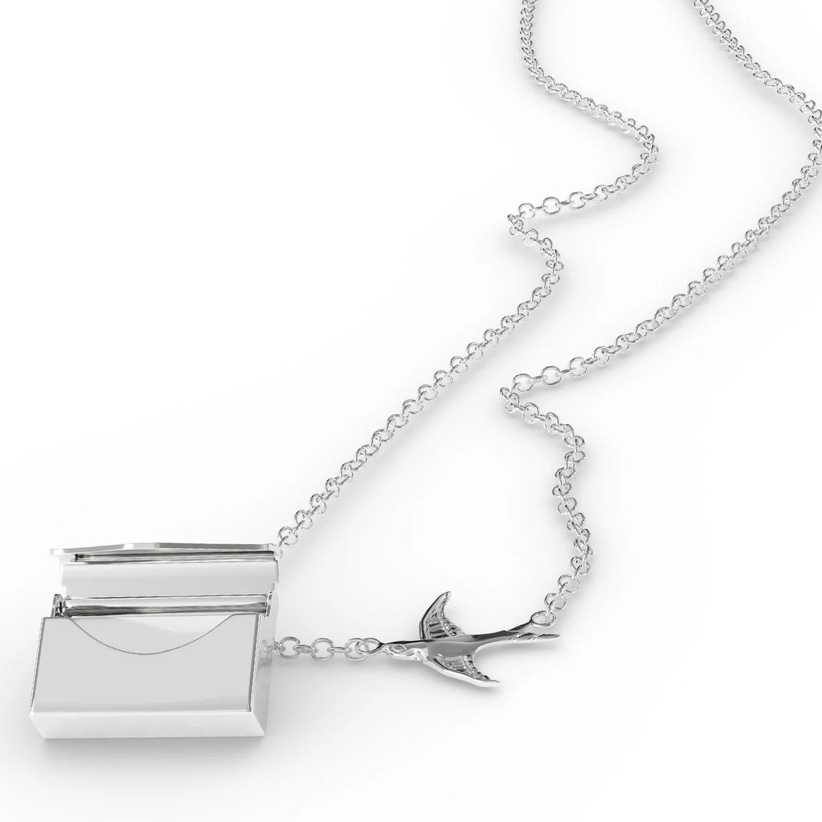 Silver Envelope Locket Necklace M628905