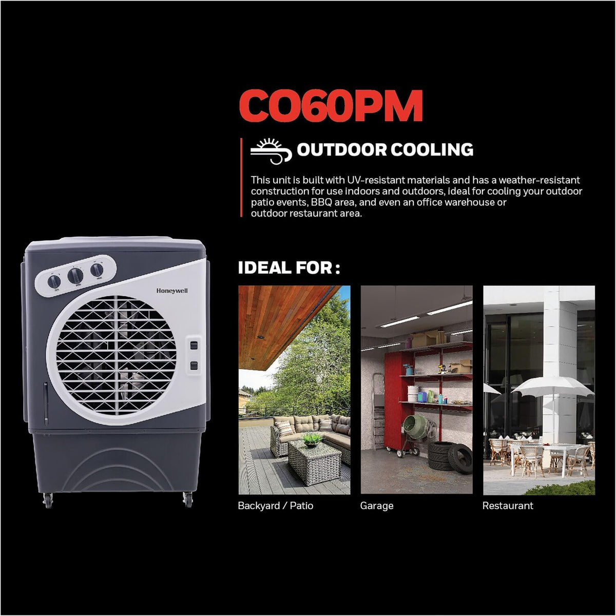 Indoor/Outdoor Evaporative Air Cooler with Mechanical Controls V35876