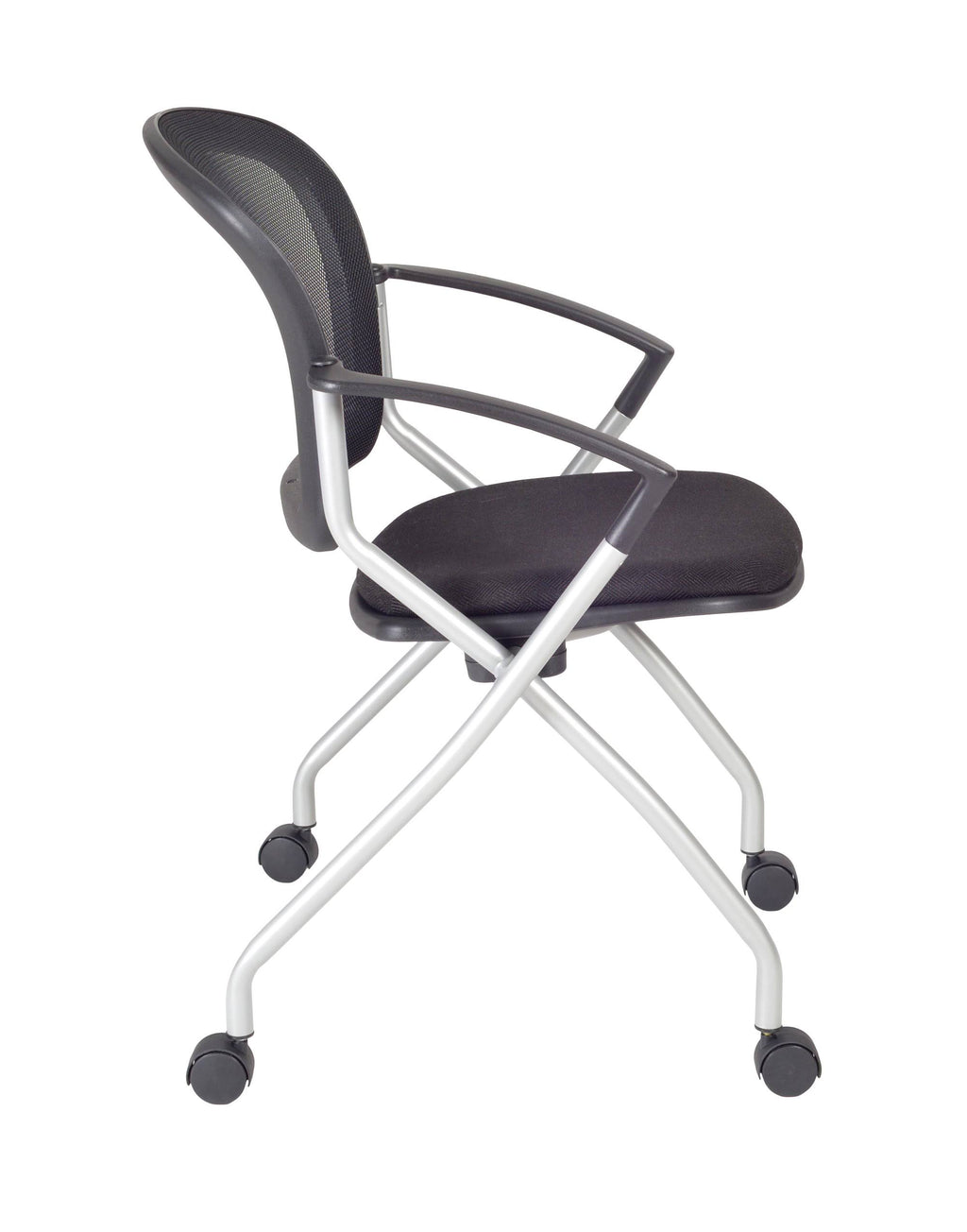 Maple Mobile Training Table with 2 Black Cadence Chairs U93470