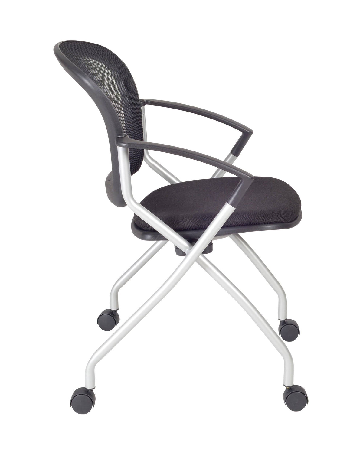 Maple Mobile Training Table with 2 Black Cadence Chairs U93470