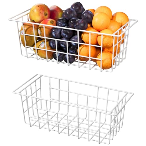 2 Pack 17.5 Inch Freezer Storage Bins with Handles N2698
