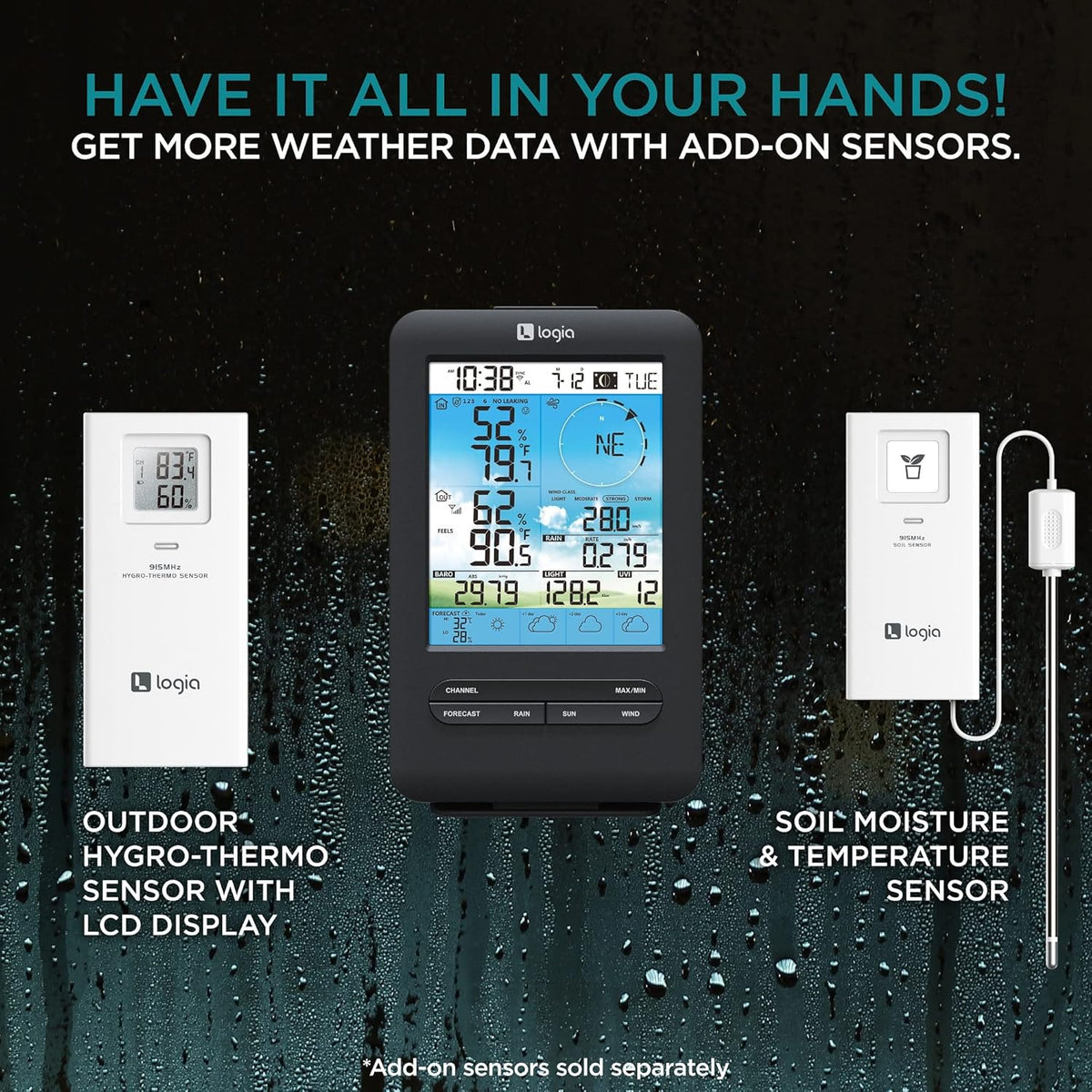 7-in-1 Wireless Weather Station with Color Display H87770