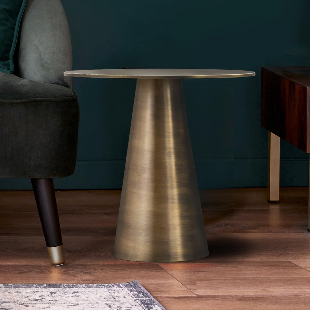 Antique Brass Finished Side Table J6483
