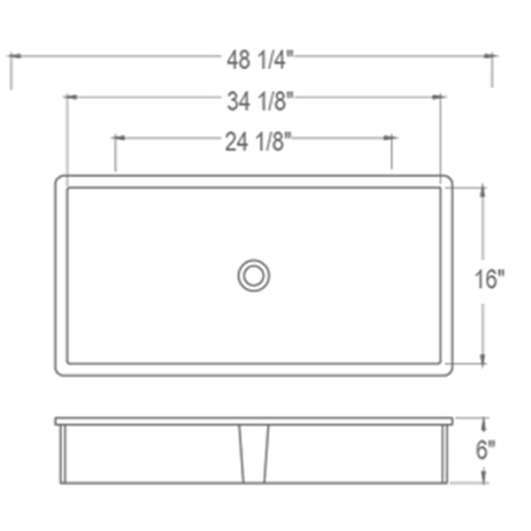 White Solid Surface Rectangular Undermount Lavatory U442