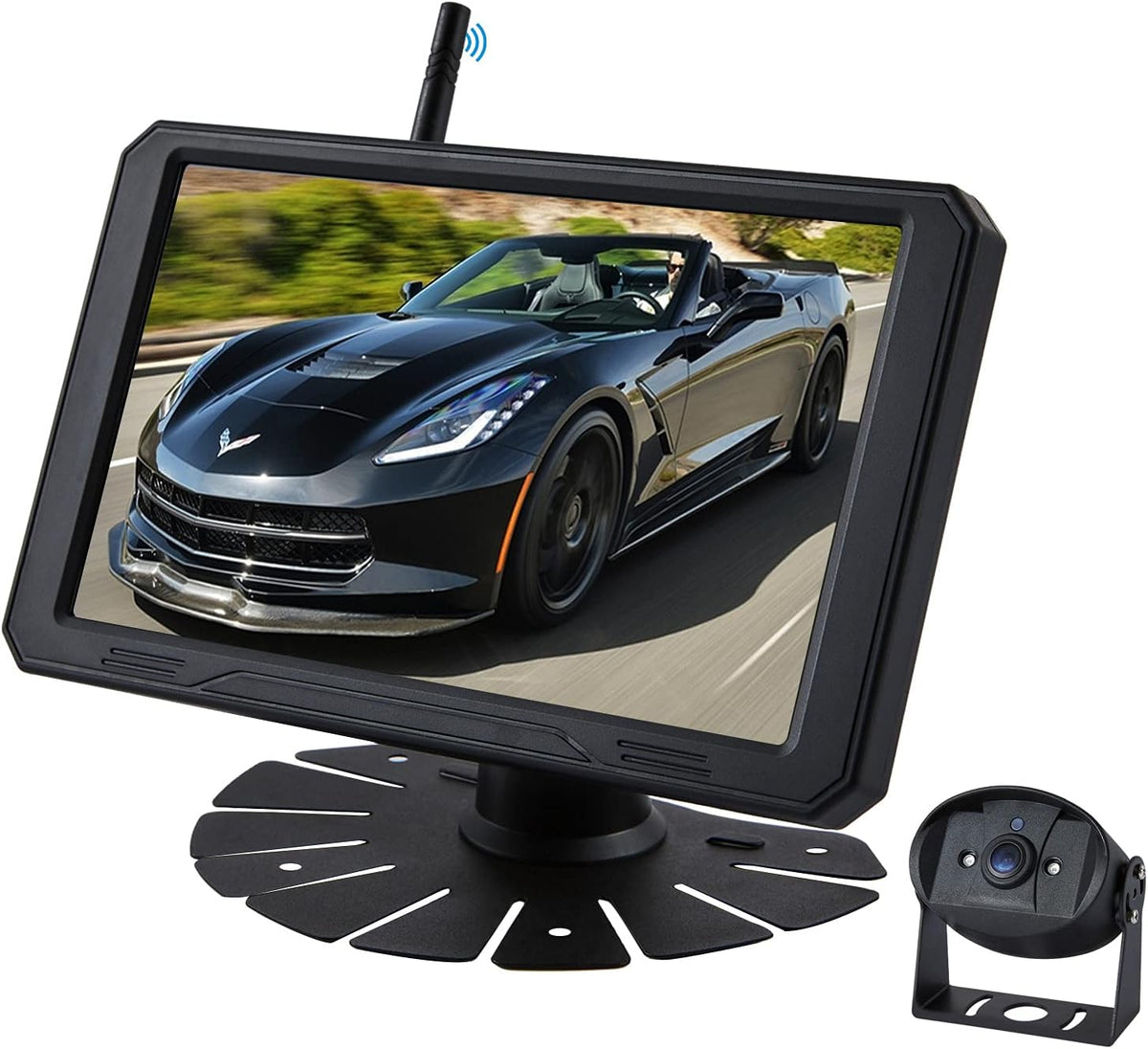 720P 7 Inch Digital Wireless Backup System Kit with 2 Rear View Camera Inputs K34385