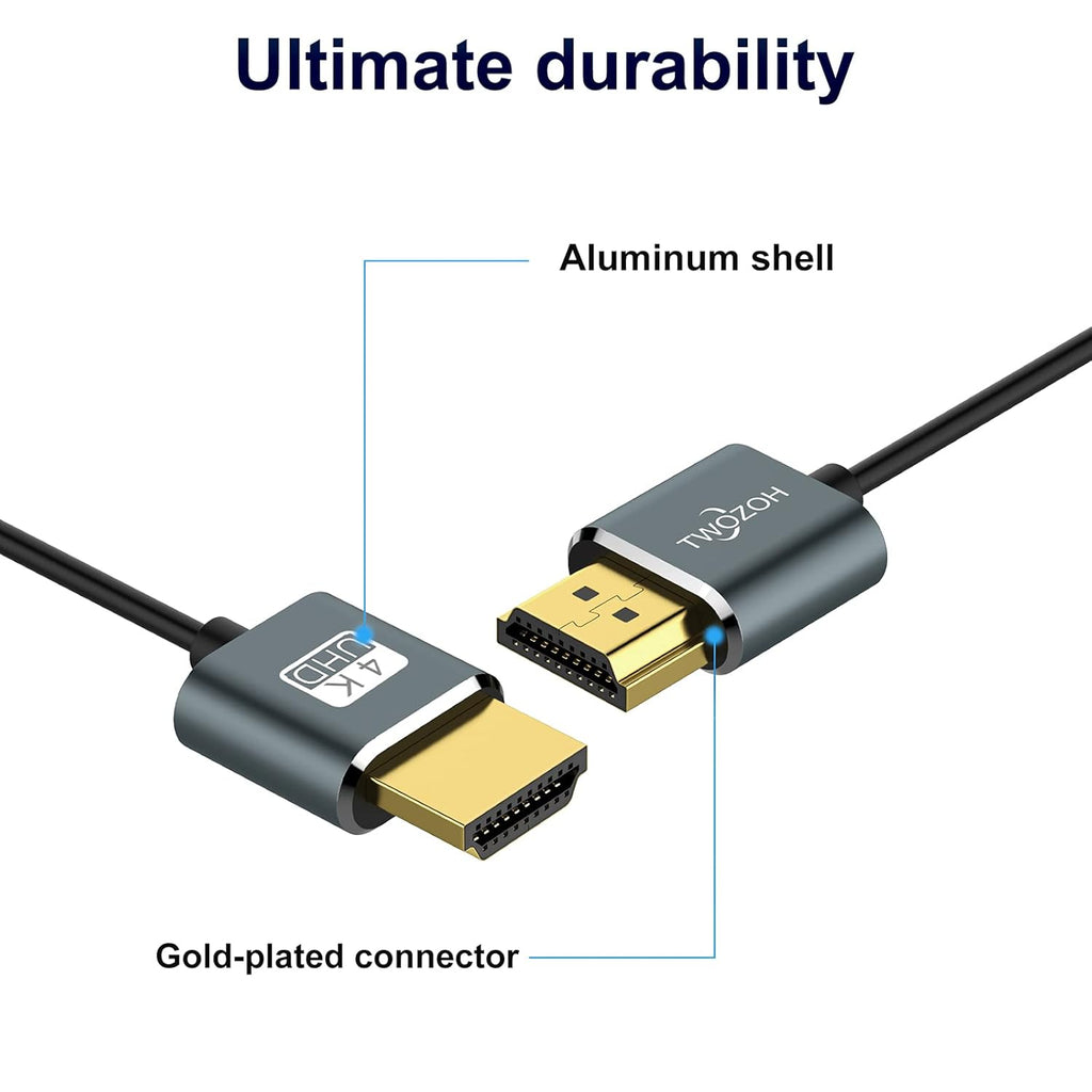 Ultra-Thin HDMI to HDMI Cable 5FT, Flexible HDMI 2.0 Cord G1356