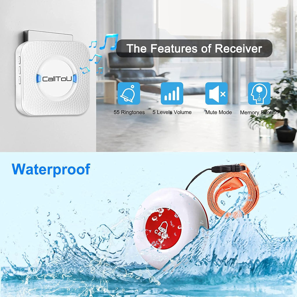 Wireless Call Button Alert System with 2 Way Radio X3818