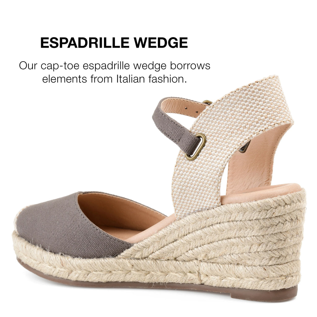 Wide Width Wedge Heel Espadrille Sandals U919