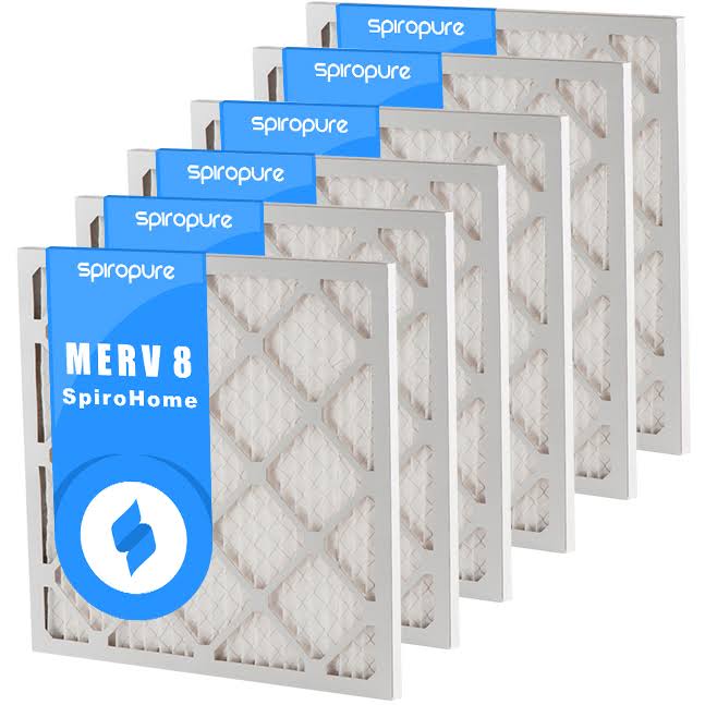 17.5x17.5x1 MERV 8 Pleated Air Filters (6 Pack) A127