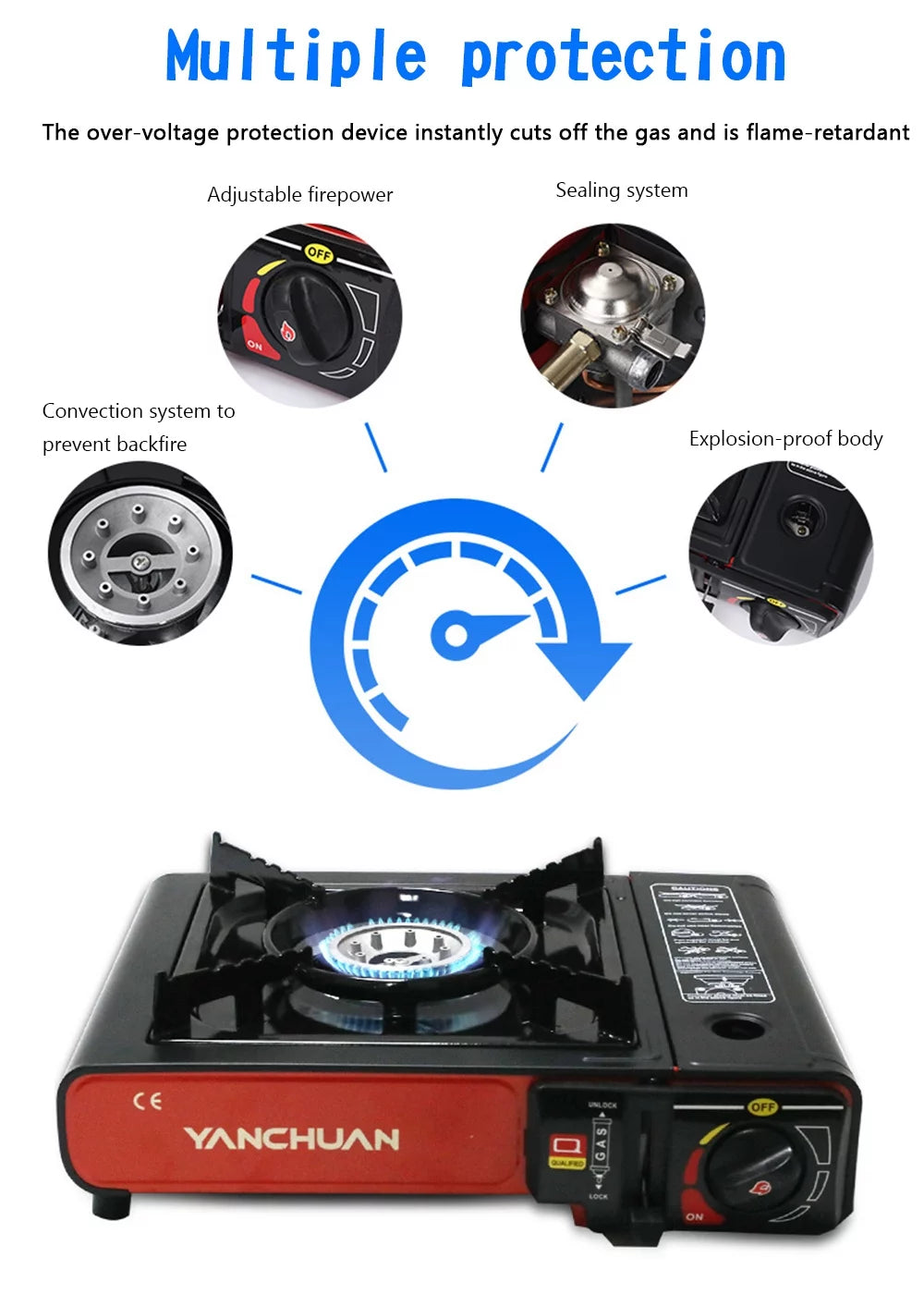 Butane Liquefied Gas Dual Purpose Camping Stove W712
