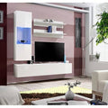 White Floating Entertainment Center Y141