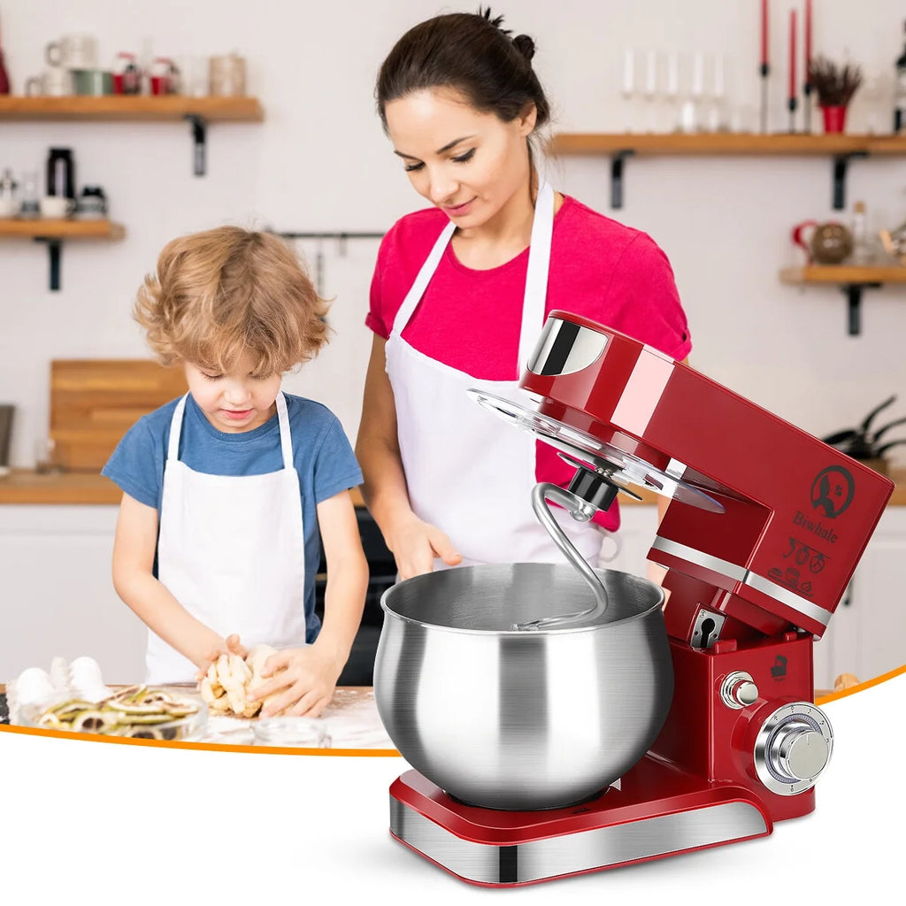 Tilt-Head Stand Mixer 5.2QT 600W 6 Speeds Red L97758