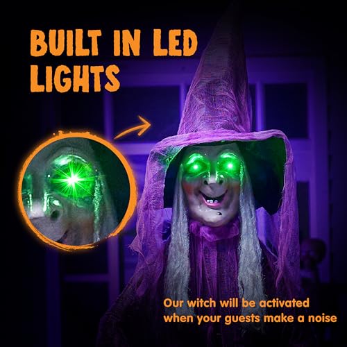 Life Size Animated Witch with Cane K352