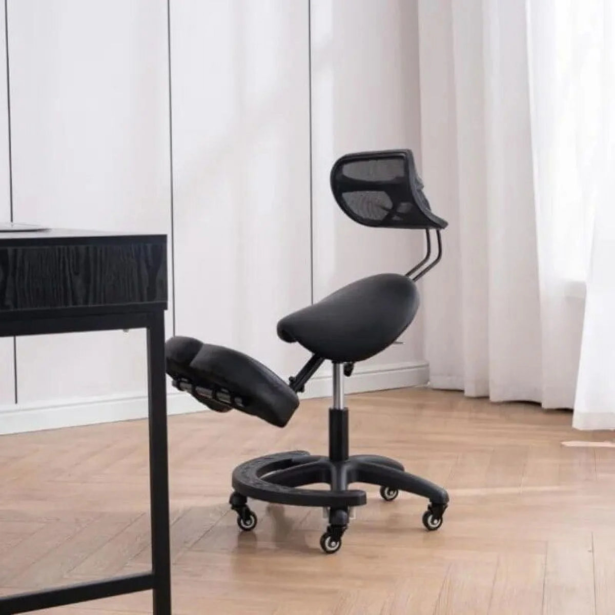 Kneeling Chair with Wheels and Back Support Y3388