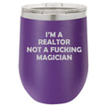 12 oz Double Wall Vacuum Insulated Stainless Steel Stemless Wine Tumbler Travel Mug With Lid H191