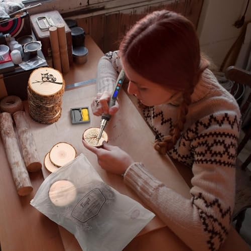 30 Pcs 2.4-2.8 Inches Natural Wood Slices C607713