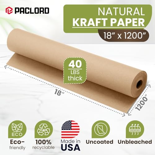 12" x 1200" Natural Kraft Paper Roll O143581