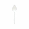 White Plastic Disposable Tasting Spoon - 3000/Case Q37954