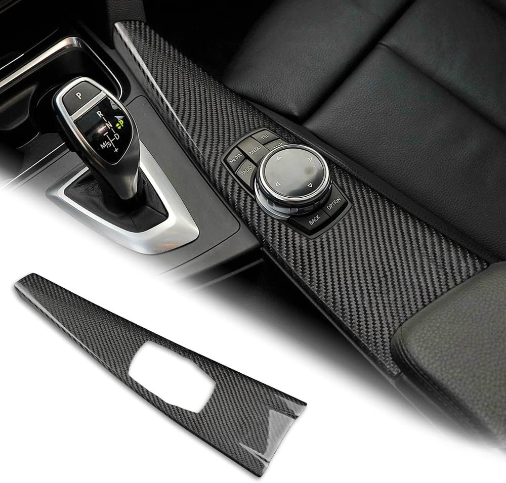 Carbon Fiber Car Gear Shift Knob Panel Cover Trim Sticker Kit I812637