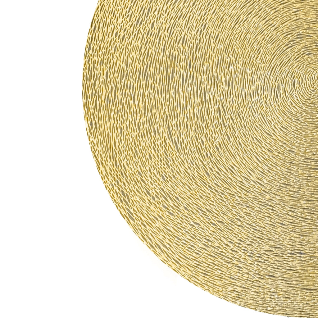 Gold 15" x 15" Round Placemat Set of 4 Z6673
