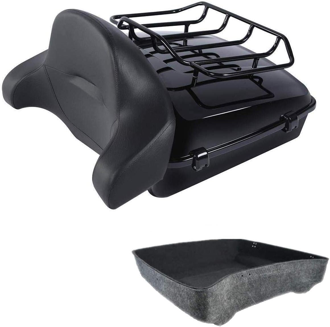 10.7" Tour Pack Trunk with Backrest Pad Mounting Rack Z546678