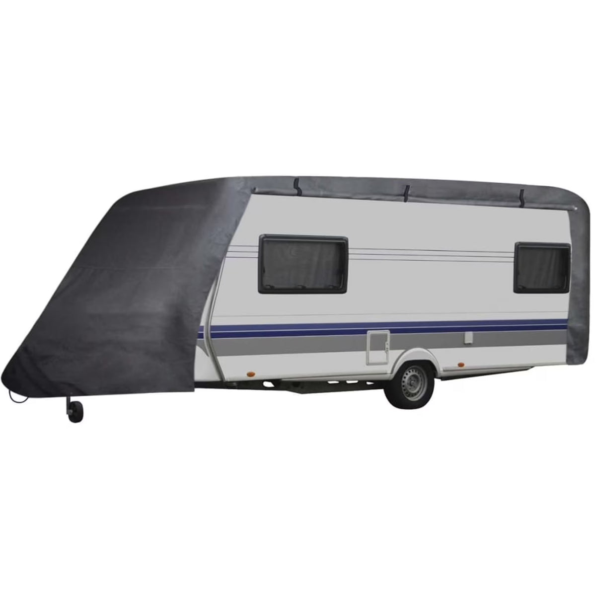 3 Layers Camper Trailer Cover Fits 20' to 23' Trailer Breathable Waterproof (Grey) R34411