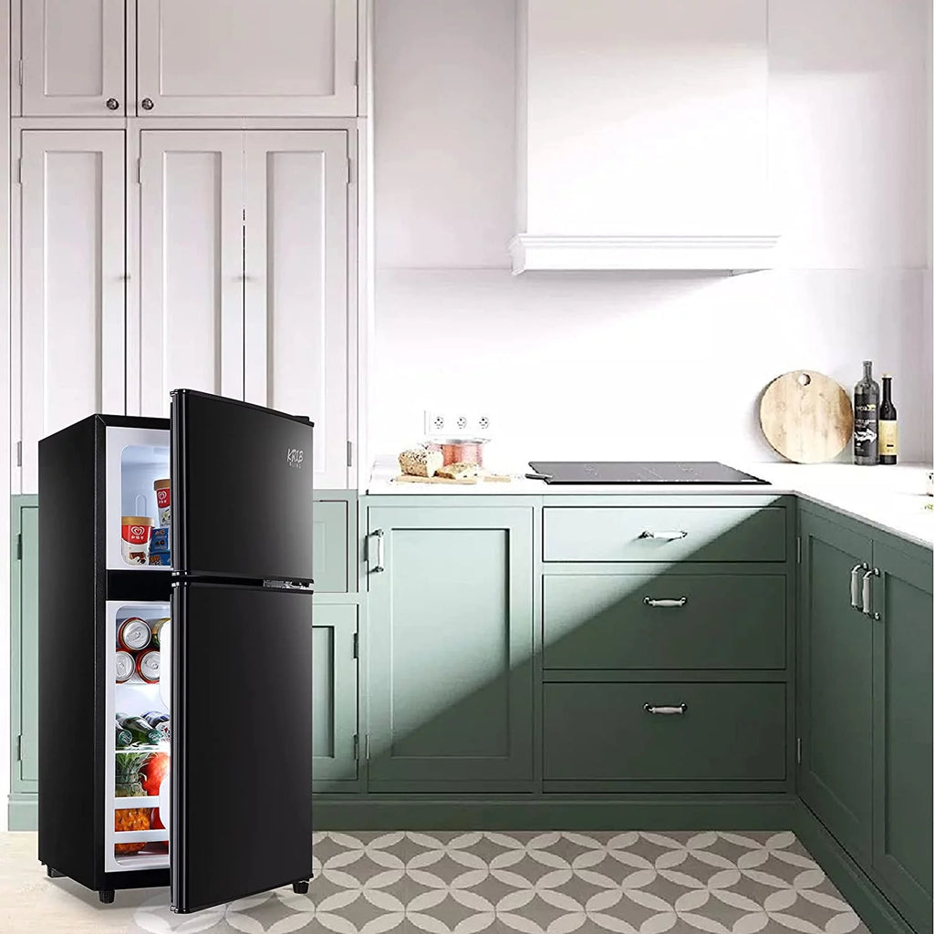 Black 3.2 Cu ft Two Door Mini Fridge with Freezer X26762