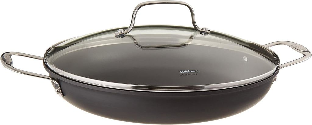 Nonstick Hard-Anodized 12-Inch Everyday Pan with Medium Dome Cover Pack of 2 A468