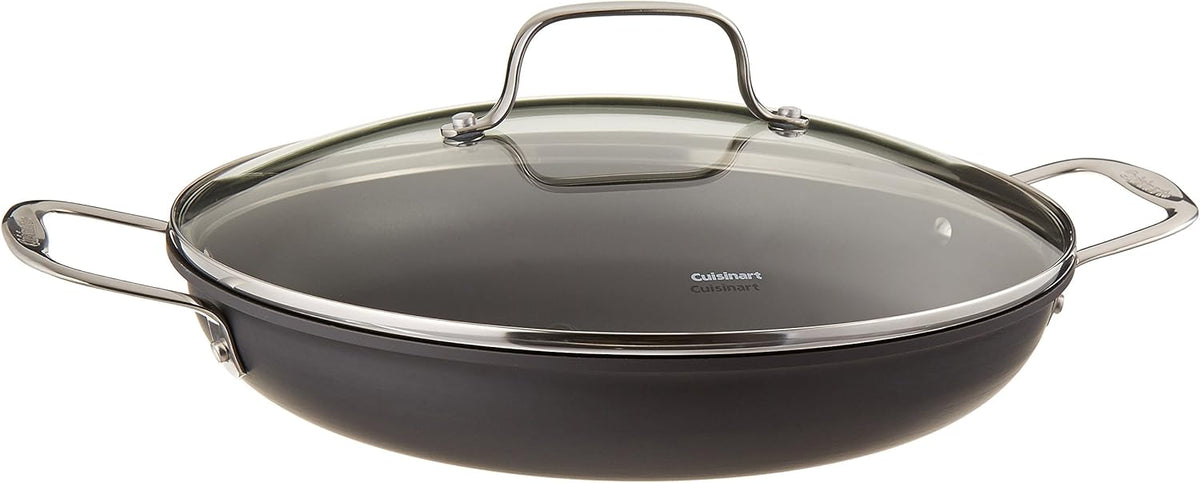 Nonstick Hard-Anodized 12-Inch Everyday Pan with Medium Dome Cover Pack of 2 A468