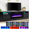 Black Fireplace TV Stand with 36'' Electric Fireplace F30208